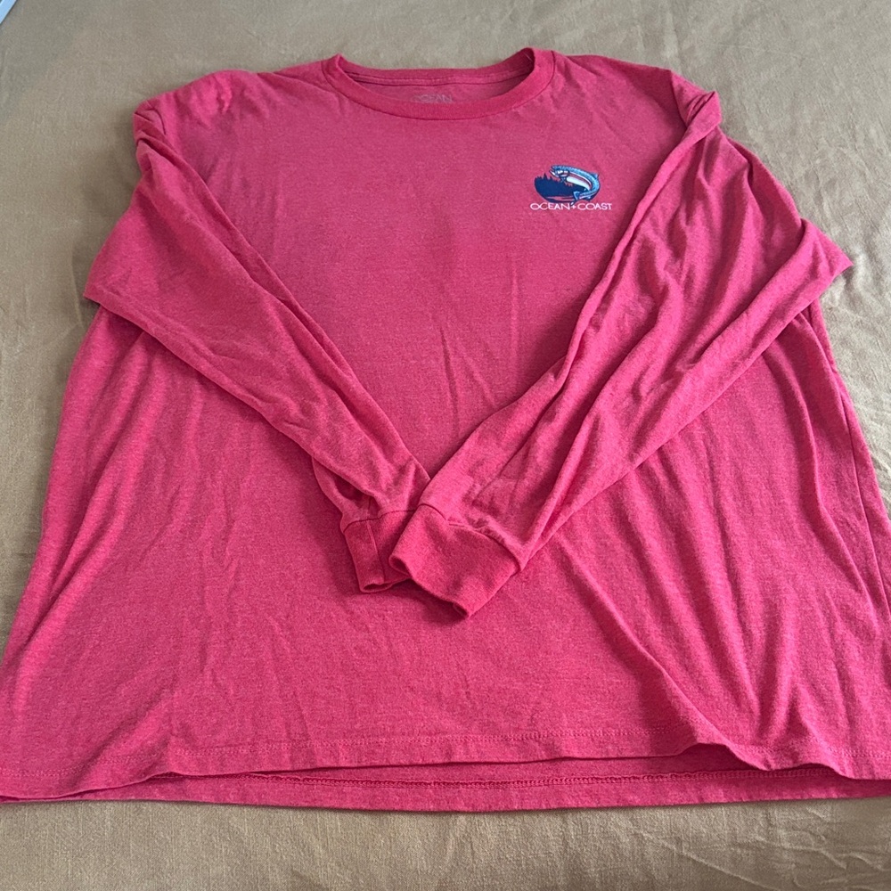 Ocean Coast Men's Long Sleeve Tee in Red